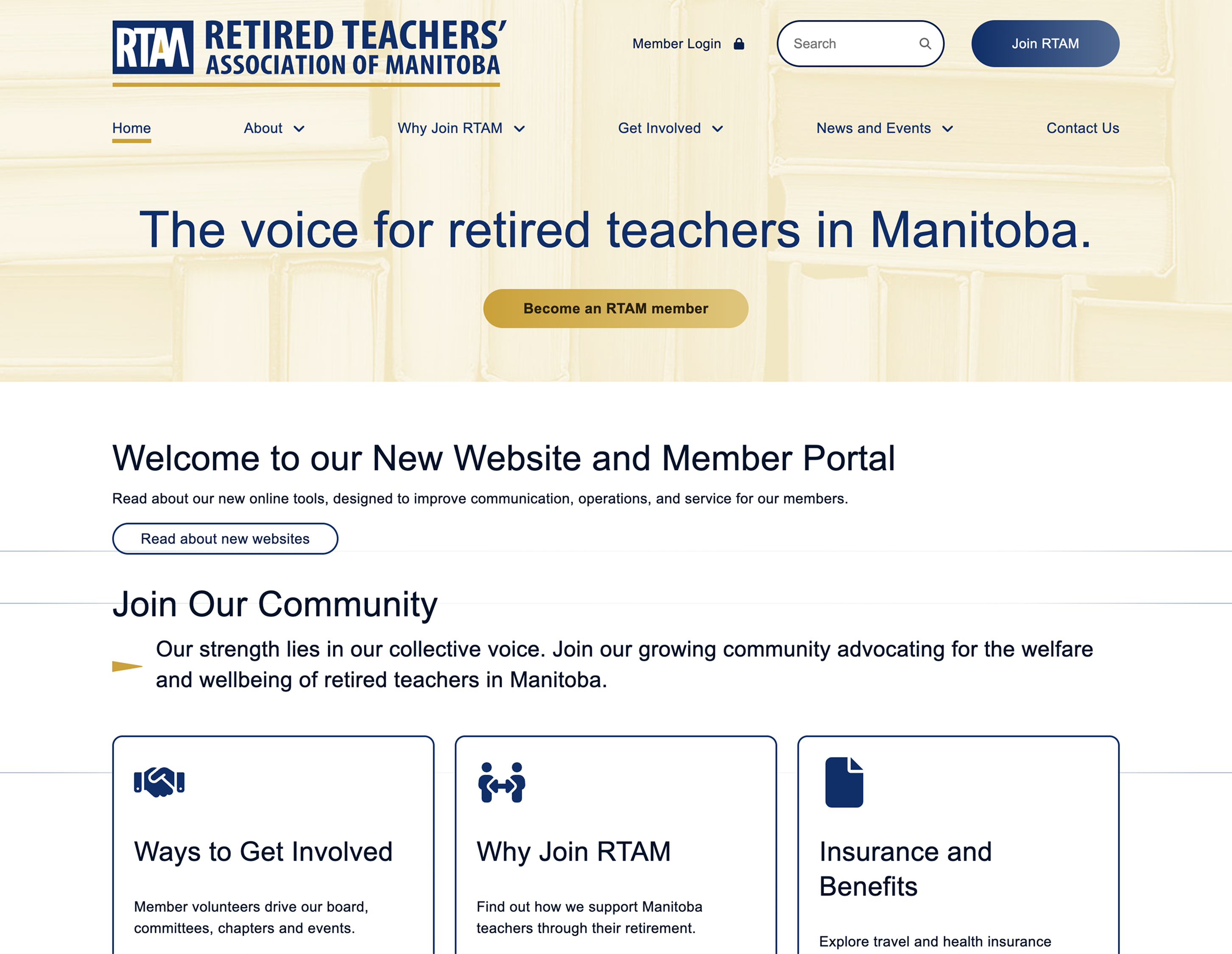 Preview of the RTAM homepage